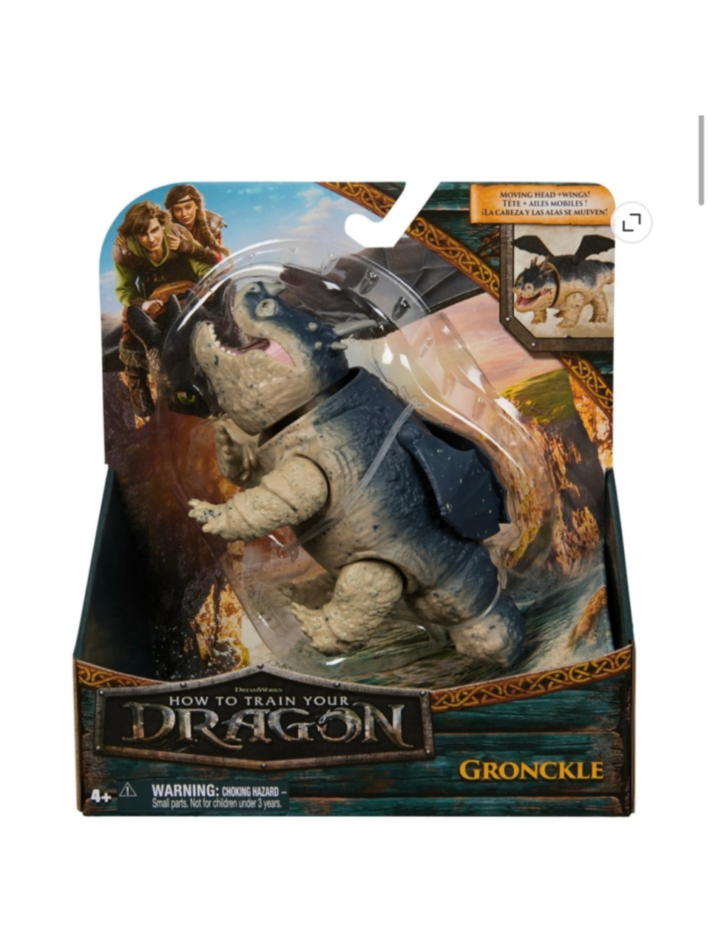 NEW DreamWorks Grondle Action Figure One Size Blue Beige